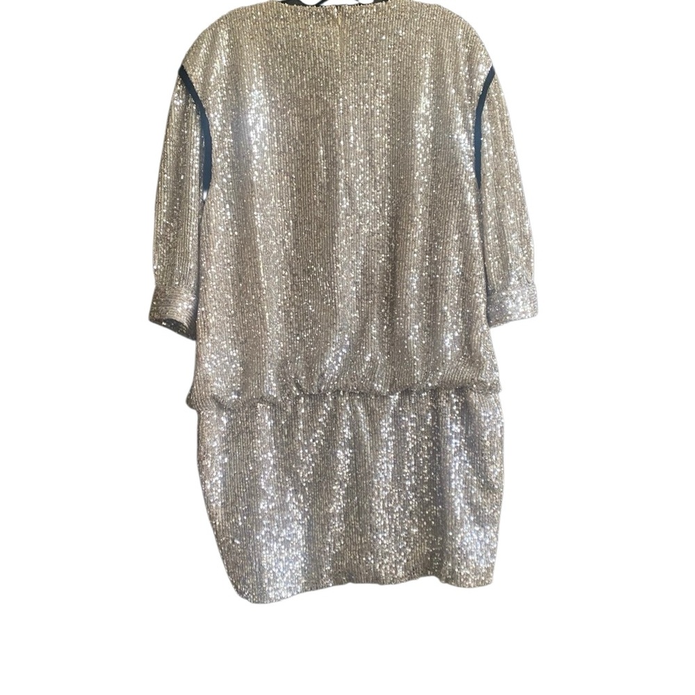 NWOT 7 for All Mankind Silver Sequin Cocktail Dress. Size X-Large - Picture 8 of 14